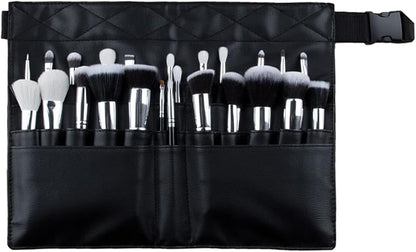 goldwheat Makeup Brush Belt Professional 26 Pockets With Artist Strap, Portable Foldable Cosmetic Pouch For Women