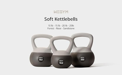 Soft Kettlebells with Cushioned Impact-Resistant Base and Anti-Slip
