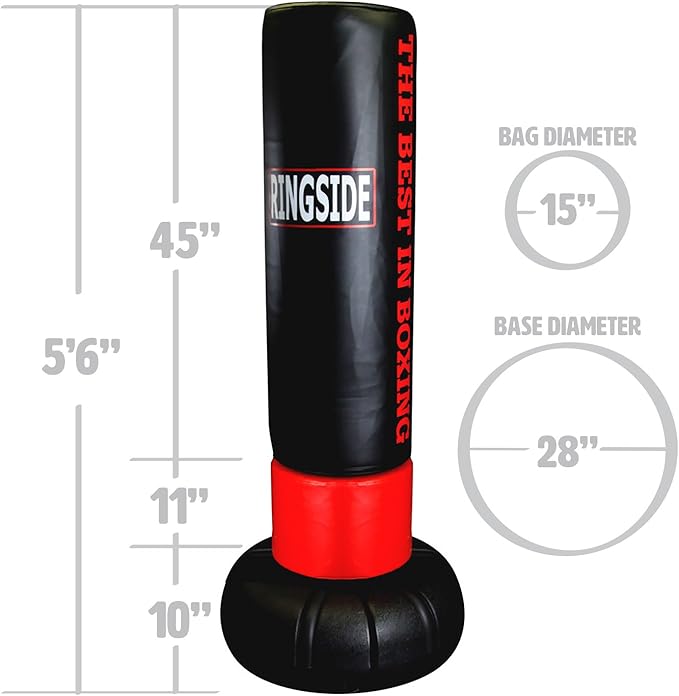 Ringside Freestanding Boxing Punching Heavy Bag Black