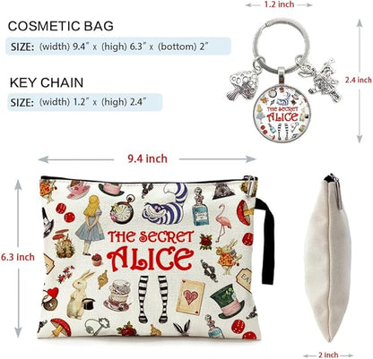 ZHANTUONE Fairy Tale Funny Cosmetic Bag keychain pendant Set, for Travel Toiletry Zipper Storage Pouch Makeup Bag, Motivational Gifts for Friends Coworker Bestie BBF, Movie Lover Fairy Tale Fans