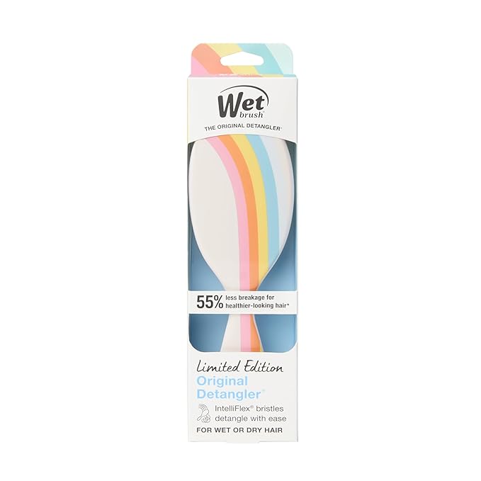 Wet Brush Original Detangler, Rays (Sun Days), Ultra-Soft IntelliFlex Bristles Glide Through Tangles, Detangling Hair Brush (Wet & Dry), Women & Men, Limited Edition