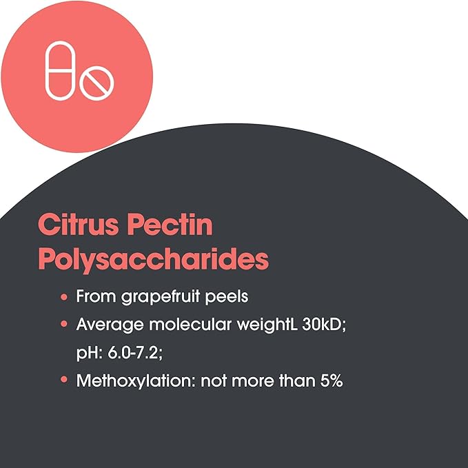 Allergy Research Group Modified Citrus Pectis Dietary Supplement - Cleansing, Low Molecular Weight, Hypoallergenic, Vegetarian Capsules, Gluten Free - 120 Count