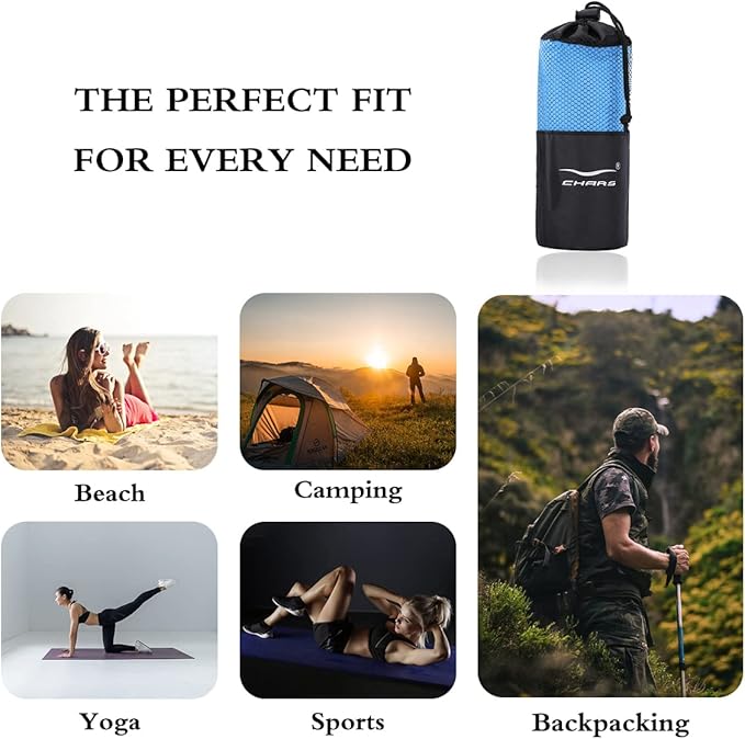 CHARS Microfiber Camping Towels Super Absorbent (63"x30") with