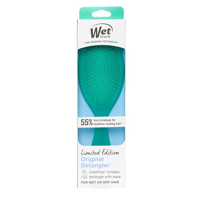 Wet Brush Original Detangler, Green Juice (Summer Quencher), Ultra-Soft IntelliFlex Bristles Glide Through Tangles, Detangling Hair Brush (Wet & Dry), Women & Men, Limited Edition