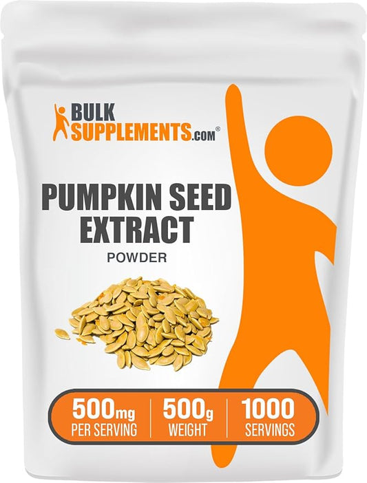 BulkSupplements.com Pumpkin Seed Extract Powder - Bladder Support - Pumpkin Seed Powder - Soluble Fiber Supplements - Pumpkin Powder (500 Grams - 1.1 lbs)