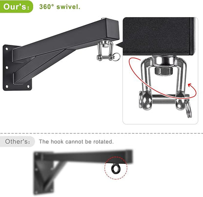 SELEWARE Wall Mount Heavy Bag Hanger Heavy Duty Punching Bag Hanger Adjustable Boxing Bag Bracket for Home Gym Indoor Outdoor Boxing, Muay Thai and MMA Training