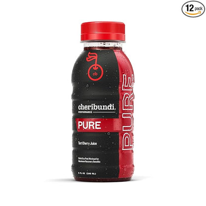 Cheribundi 100% PURE Tart Cherry Juice, No Sugar added - Pro Athlete Post Workout Recovery - Fight Inflammation and Support Muscle Recovery - 8 oz, 12 Pack