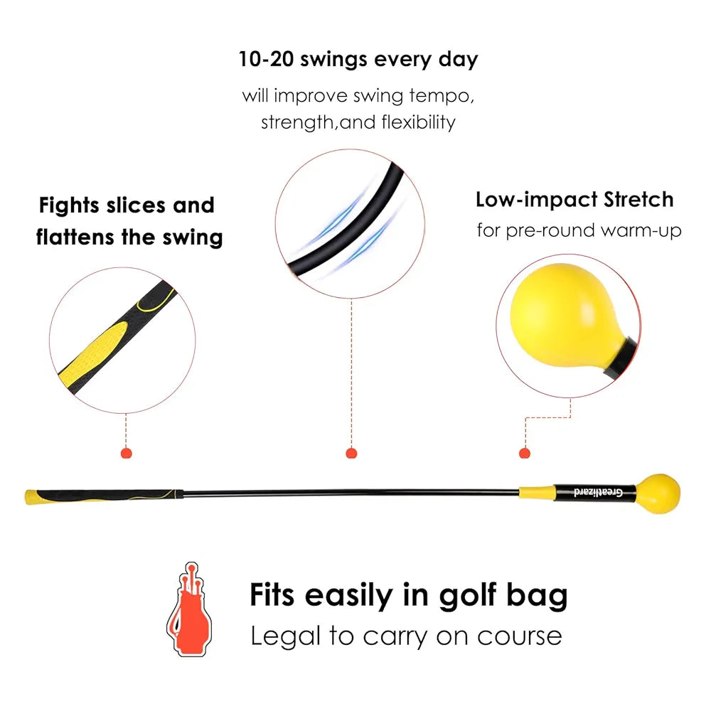 Golf Swing Training Aid Golf Swing Trainer Aid Golf Practice Warm-Up Stick for Strength Flexibility and Tempo Training Golf Golf Swing Aid for Men and Women