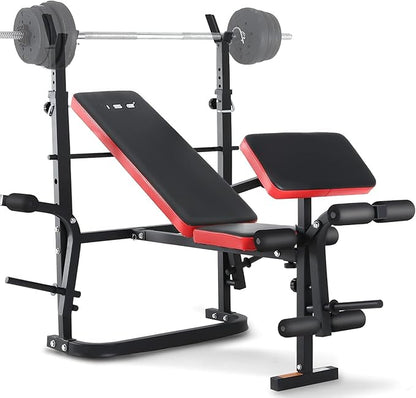 ISE Multi-Weight Bench Set with Squat Rack Training，800LBS