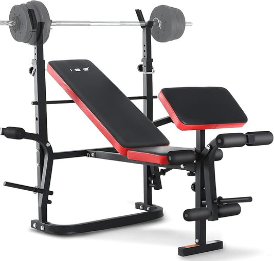 ISE Multi-Weight Bench Set with Squat Rack Training，800LBS