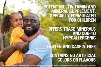Kirkman - Children's Multivitamin & Mineral - 120 Capsules - with 5-MTHF - Potent Broad Spectrum Vitamin/Mineral Supplement - Hypoallergenic