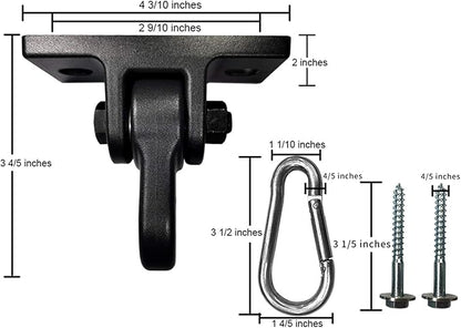 Heavy Duty Black Swing Hangers Screws Bolts Included 5000 lb 2 Pack