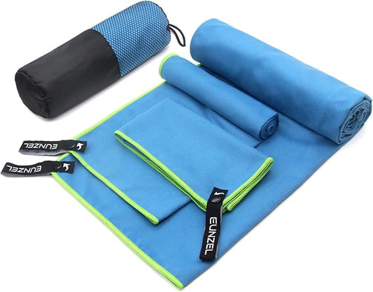 Eunzel Quick Dry Camping Towel 3 Size 1 Pack,Fast