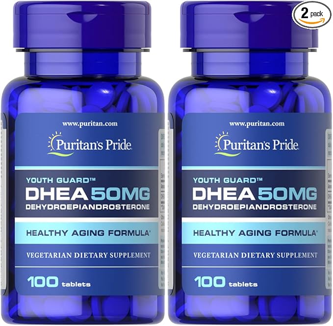 Puritan's Pride Dhea 50 Mg Tablets, Twin Pack 200 Total Count
