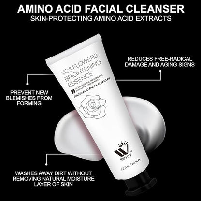 WBM Skincare Beauty Kit -Facial Cleanser & Facial Moisturizer for Sensitive Skin, Witch Hazel Facial Toner with Aloe Vera Formula, Anti-Aging Night Cream for Daily Cleansing & Refreshing Skin
