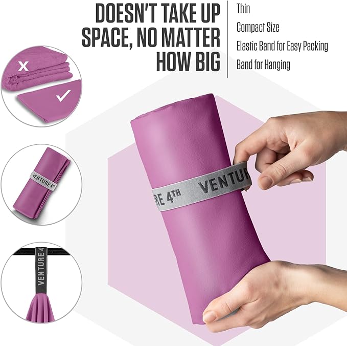 VENTURE 4TH Quick Dry Towel. Microfiber Travel Towel