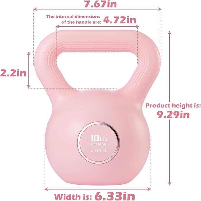 KHTO Kettlebells Fitness Exercise-Pink Strength Training Kettlebell Sets