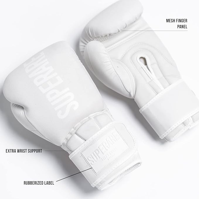Superare Supergel V Boxing Gloves, Professional Training, Fighting, Kickboxing, Muay Thai and MMA Gloves, for Men and Women, Comfortable Strap Closure