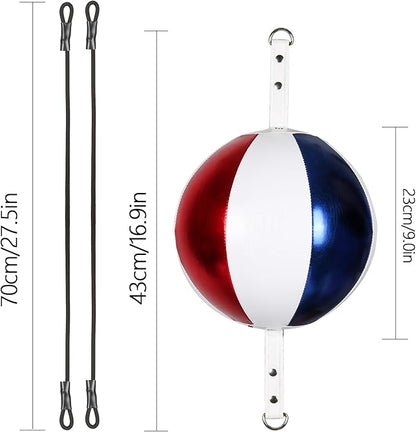 InnoLife Double End Punching Ball Striking Punching Bag Kit, Speed Striking Reflex Kit with Bungee Cords Perfect for Reaction, Agility, and Hand Eye Coordination Training