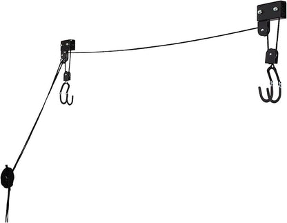 Kayak Storage Hoist - Overhead Pulley System with 125lb Capacity for Canoes, Bikes, Ladders, and More - for up to 12-Foot Ceilings