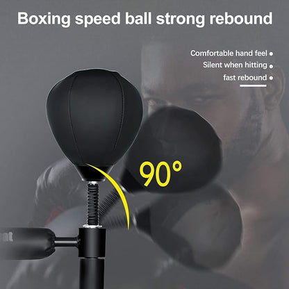 INNOLIFE Boxing Bar Heavy Duty Punching Speed Reflex Skills Training Free Standing Adjustable Height