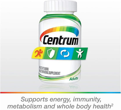 Centrum Adult Multivitamin/Multimineral Supplement with Antioxidants, Zinc, Vitamin D3 and B Vitamins, Gluten Free, Non-GMO Ingredients - 200 Count