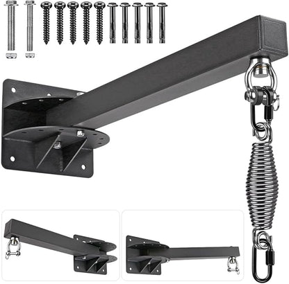 SELEWARE Wall Mount Heavy Bag Hanger Heavy Duty Punching Bag Hanger Adjustable Boxing Bag Bracket for Home Gym Indoor Outdoor Boxing, Muay Thai and MMA Training