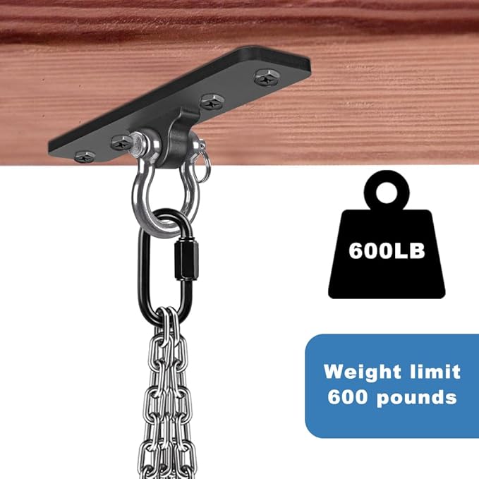 Kipika Heavy Bag Hanger - Heavy Duty Punching Bag Mount Steel Hanger Bracket, Ceiling Wall Mount Wood Beam Hook Holder for Boxing, Kickboxing, and Home Gym Fitness Equipment