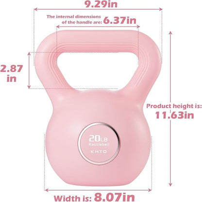 KHTO Kettlebells Fitness Exercise-Pink Strength Training Kettlebell Sets