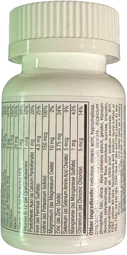 GeriCare One-Daily Multi-Vitamin & Minerals, Dietary Supplement Tablets, 100 Count (Pack of 2)