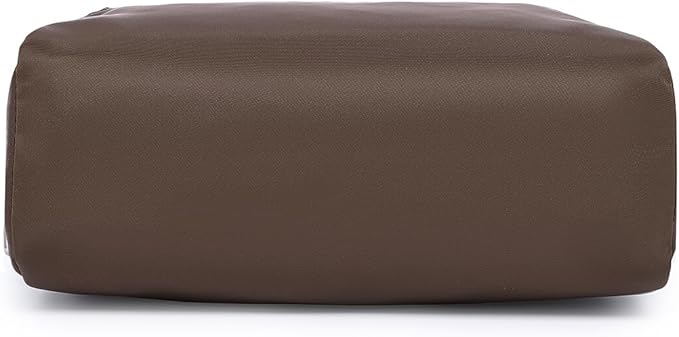 Nylon Female cosmetic bags Canvas toiletry bags Wash bags with large capacity Simple design (Nylon/Brown)