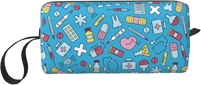 YISHOW Nurse Equipment Makeup Bag Adorable Travel Cosmetic Toiletry Organizer Case for Women