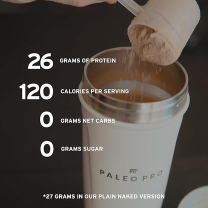 PaleoPro Protein Powder Grass-Fed, Pastured, Cage-Free Protein | Gluten Free, Dairy Free. No Sugar, Soy, Grains or Net Carbs | Paleo & Keto Friendly - 15 Servings (1 lb, Aztec Vanilla)