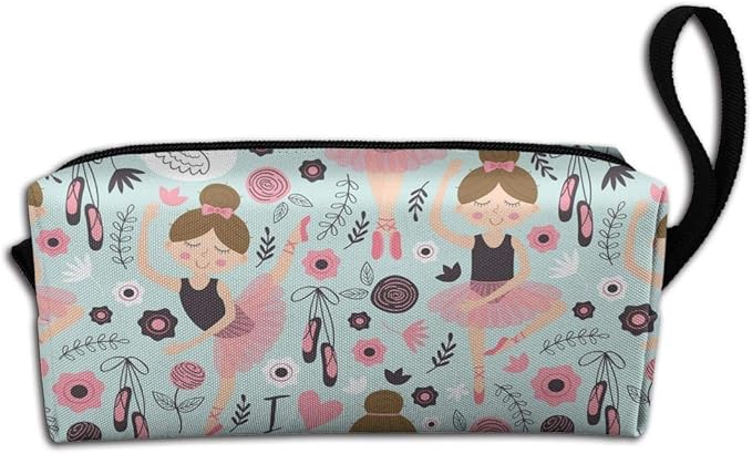 YISHOW Adorable Ballet dancer Makeup Bag Adorable Travel Cosmetic Toiletry Organizer Case for Women