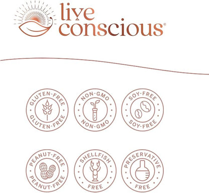 Live Conscious KSM-66 Ashwagandha Supplement w/L Theanine & AlphaWave - ZenWell Everyday Stress Relief, Mood Support, Cognitive, Brain Health - Ashwagandha for Men & Women - 60 Capsules