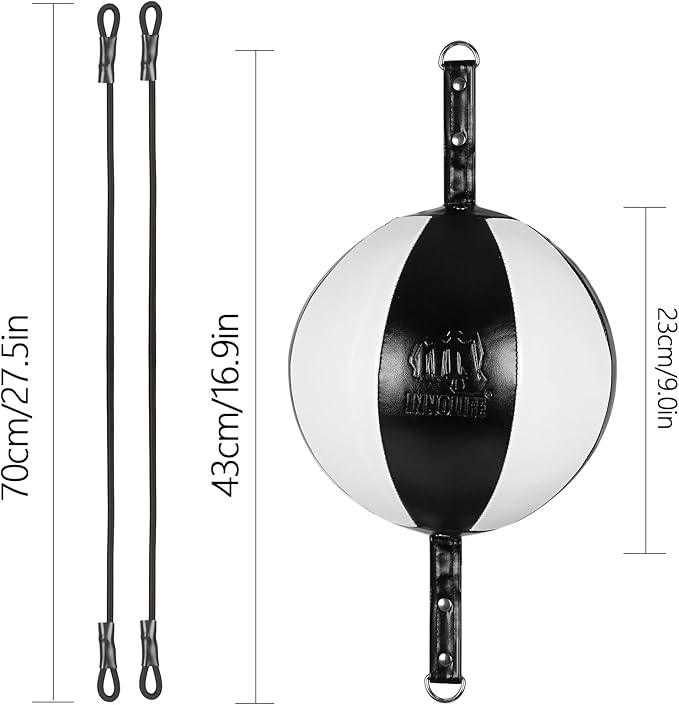 InnoLife Double End Punching Ball Striking Punching Bag Kit, Speed Striking Reflex Kit with Bungee Cords Perfect for Reaction, Agility, and Hand Eye Coordination Training