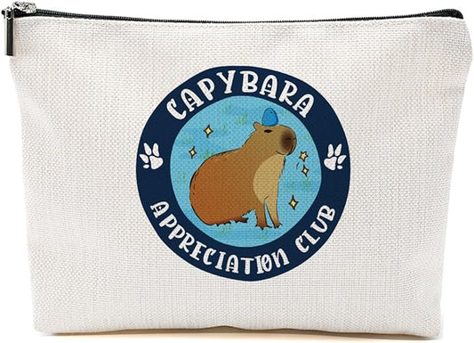 Capybara Makeup Bag, Capybara Gifts for Women, Capybara Lovers Cosmetic Bag Travel Organizer Bags Makeup Pouch, Capybara Stuff Animal Lovers Gifts for Girls Best Friend Christmas birthday Gifts