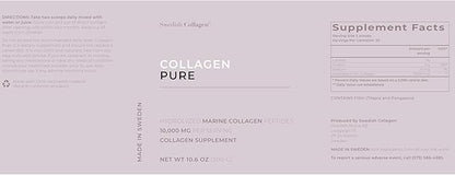Collagen Pure x 2 I 2 containers of 100% Hydrolyzed Collagen Powder (Type I & III) I Odorless & Unflavoured I Easy Mix - 60 Day Supply