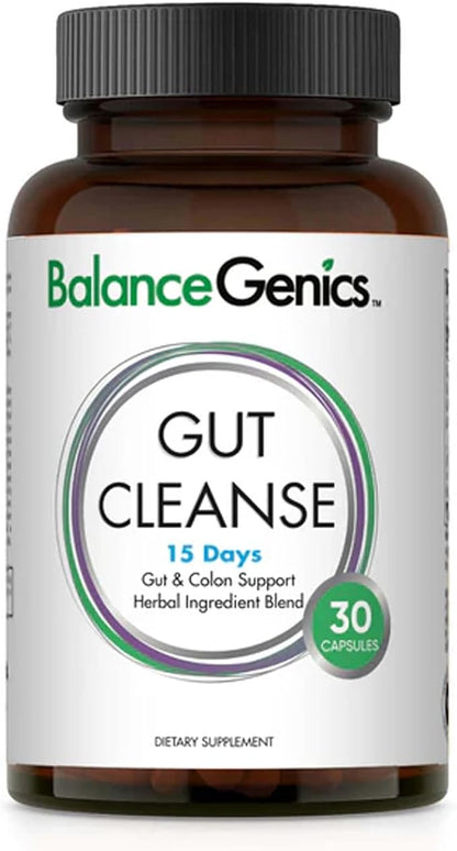 15 Day Gut Cleanse - Natural Plant-Based Colon Cleanser for Digestive Support - Daily Gut Health Supplement for Men & Women -30 Capsules