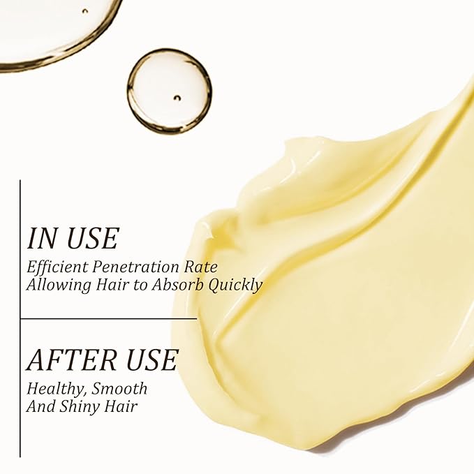 Hydrating Collagen Hair Mask for Dry Damaged Hair-Deep Repair Conditioning Treatment Hair Smooth Masque for All Hair Types 8.45 Oz