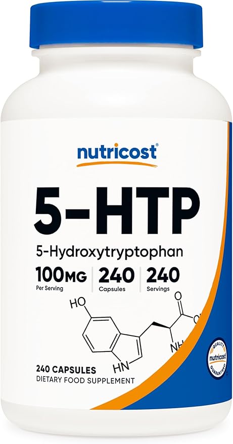 Nutricost 5-HTP 100mg, 240 Vegetarian Capsules (5-Hydroxytryptophan) - Non-GMO & Gluten Free