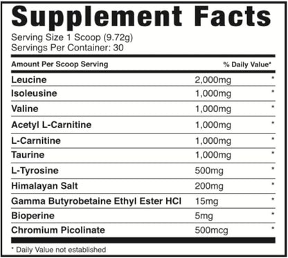 Bucked Up- BCAA RACKED™ Branch Chained Amino Acids | L-Carnitine, Acetyl L-Carnitine, GBB | Post Workout Recovery, Protein Synthesis, Lean Muscle BCAAs That You Can Feel! 30 Servings (Watermelon)