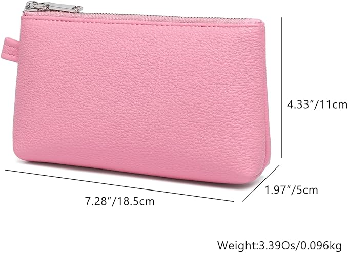PU Leather Makeup Simple and Convenient Handbag Small Exquisite Storage Bag (Pu/Azalea Pink)