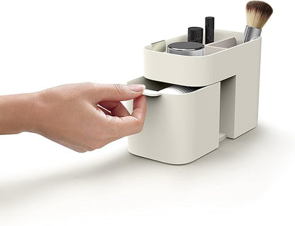 Joseph Joseph 75003 Viva Makeup Cosmetic Storage Organizer with Drawer, Small, Shell