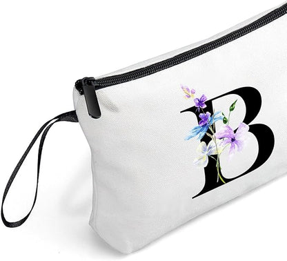 SEAMOON Women Birthday Unique Maid of Honor Friendship Gifts for Women Sister Bridesmaid Bride Personalized Travel Makeup Cosmetic Bag with Mirror Valentines Mothers Day Christmas Graduation B