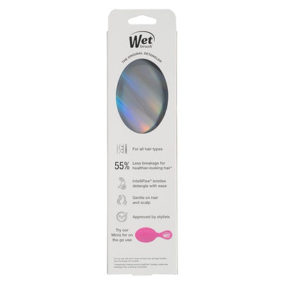 Wet Brush Original Detangler, Chrome (Iridescence Icon), Ultra-Soft IntelliFlex Bristles Glide Through Tangles, Detagnling Hair Brush, All Hair Types (Wet & Dry), Women & Men, Limited Edition