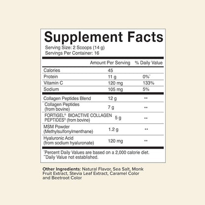 Great Lakes Wellness Movement Boost Advanced Collagen Peptides - MSM, Hyaluronic Acid, Vitamin C - Joint Mobility & Comfort - Caramel Flavor - Non-GMO, Keto, Kosher - 8 oz - Packaging May Vary