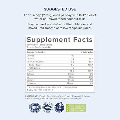 Gundry MD® Pro Plant Complete Shake™ High-Fiber Plant Protein Blend, 20 Servings (Vanilla)