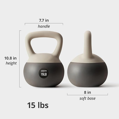 Soft Kettlebells with Cushioned Impact-Resistant Base and Anti-Slip