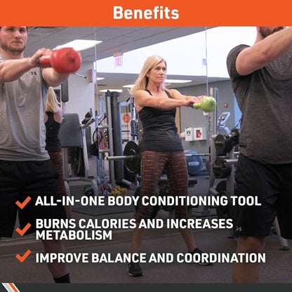 Body Sport Cast Iron Vinyl Coated Kettlebells –